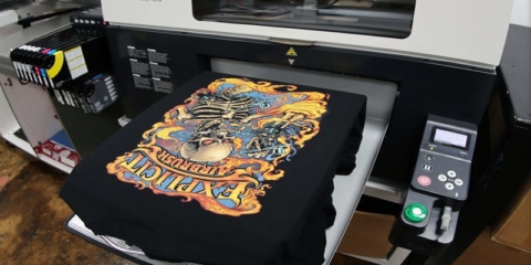 We can print directly on fabric using modified ink jet technology.